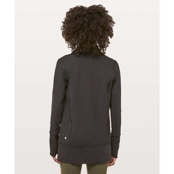 Lululemon In Stride Athletic Jacket thumbholes zipper zip black womens 4 - Picture 5 of 9